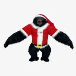 Christmas King Kong Gorilla Mascot Costume